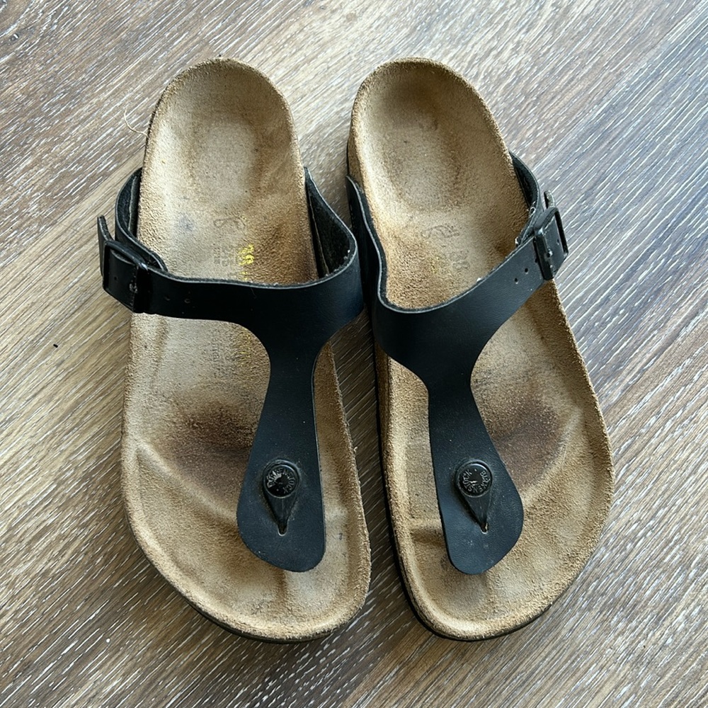 Birkenstocks gizeh black 38 - Picture 1 of 6